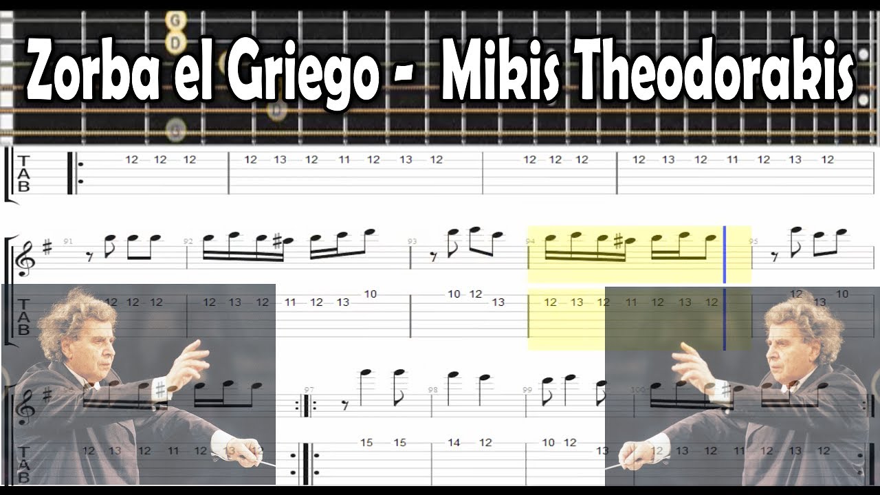Tablatura - Zorba el Griego -  Mikis Theodorakis