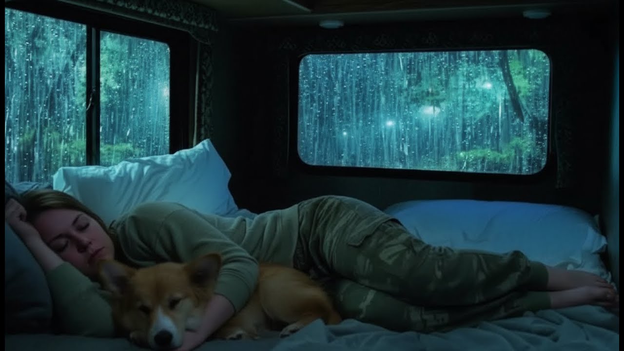 Deep Relaxation Sleep with Torrential Rain & Thunder on Car in Silent Forest
