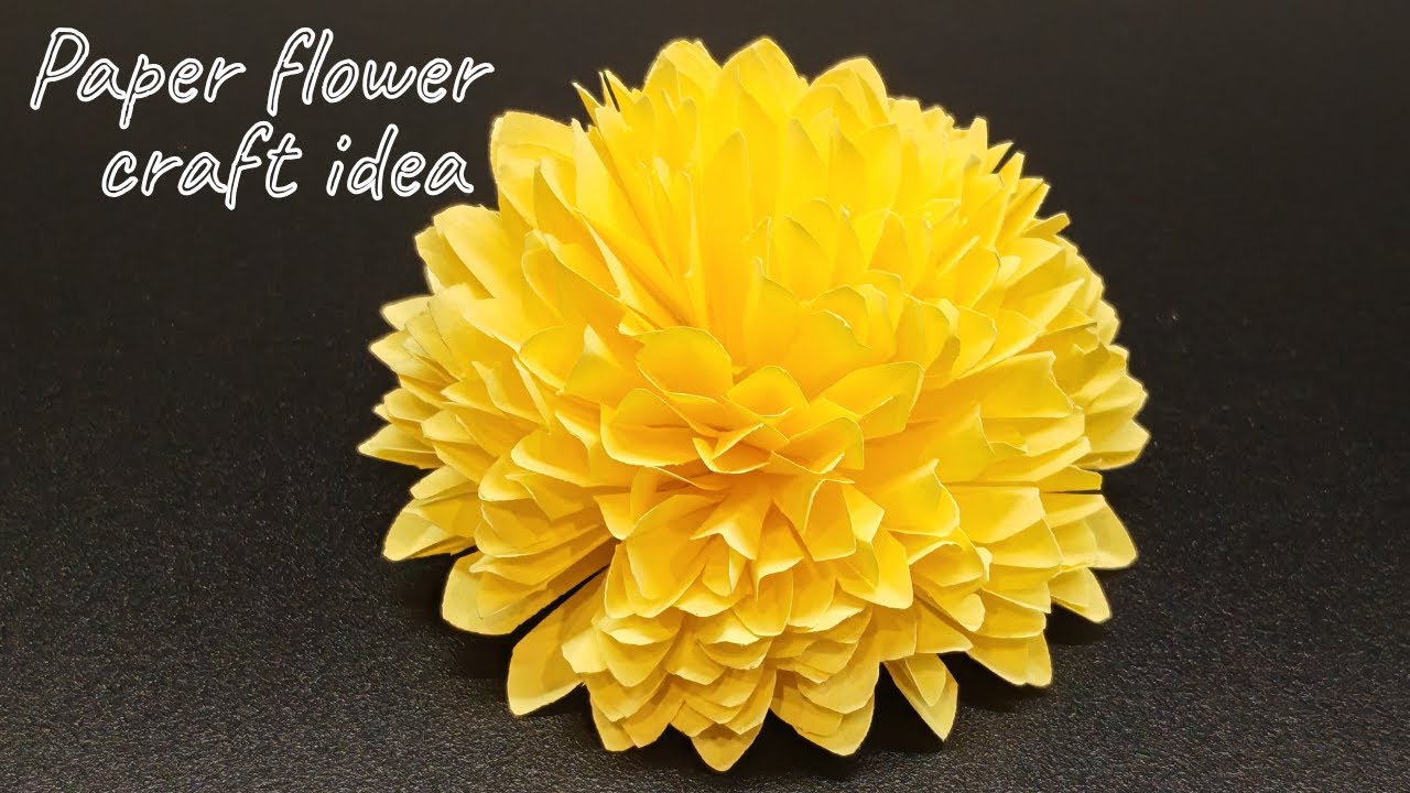 Handmade Paper Flower Craft Idea🌼 Calm DIY Decor from Simple Paper