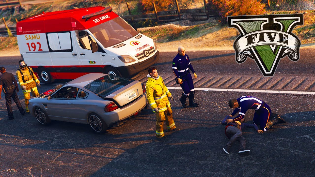 JOGANDO GTA 5 DE SOCORRISTA DO SAMU - GRAND THEFT AUTO V  (GTA V MODS) - Force Games