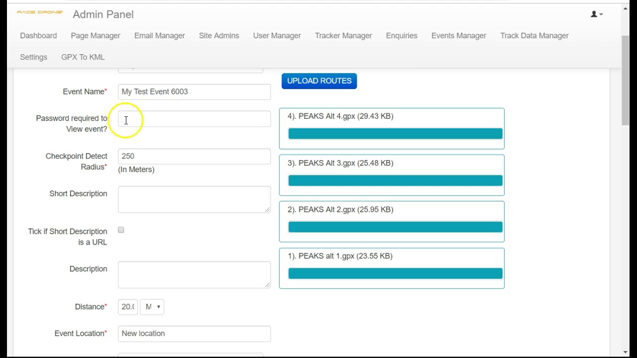 Adding GPX files and setting Java as Interface