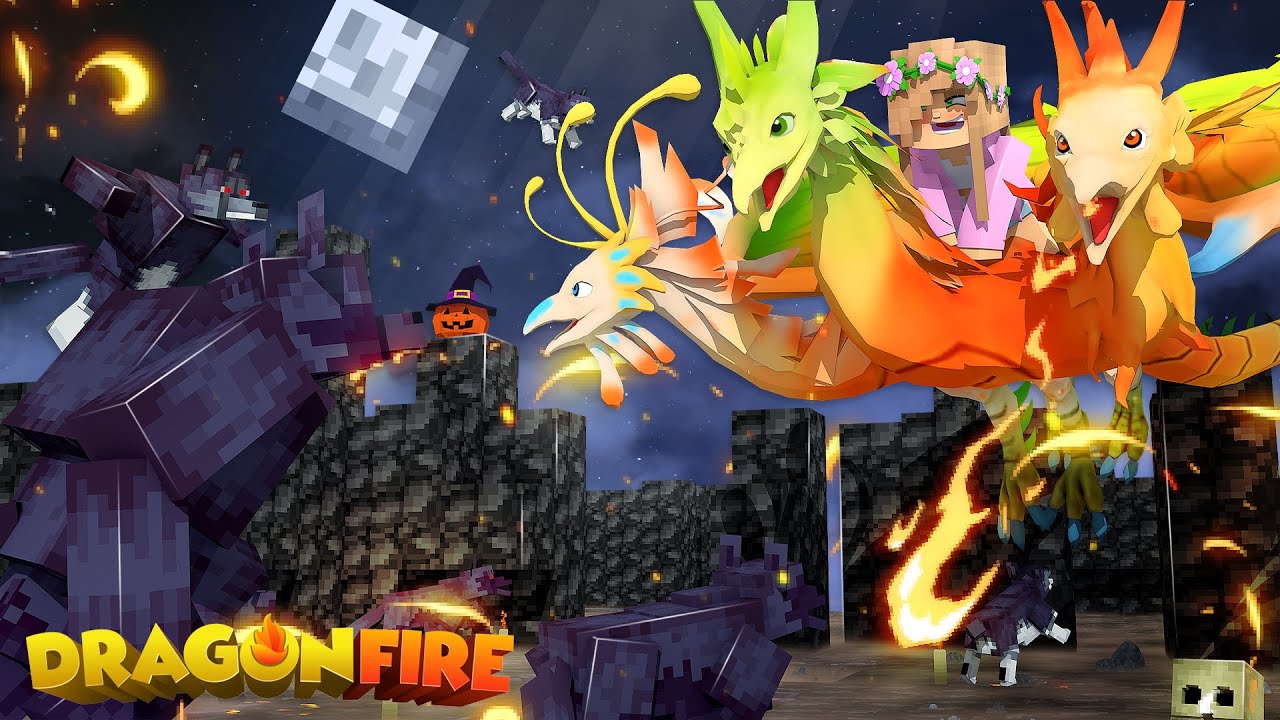 DEFEATING A DARKLANDS DUNGEON WITH MY HYDRA! | Minecraft DragonFire | Little Kelly