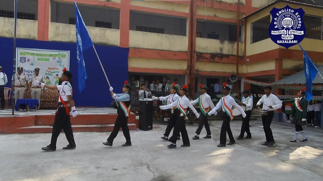 Republic Day 2026 March Past at SDA English School Naxalbari