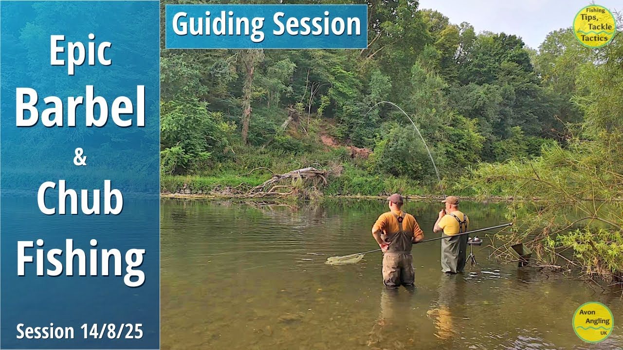 BARBEL FISHING On The Stunning Wye - Can We Get Mark A Barbel? Avon Angling Guiding 14/8/25
