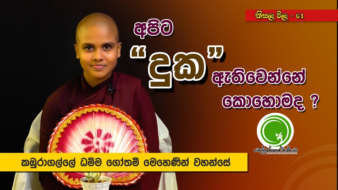 අපිට දුක ඇති වෙන්නේ කොහොමද ? - Dhamma Ghothami Mehenin Wahanse | Wellassen Wishwayata