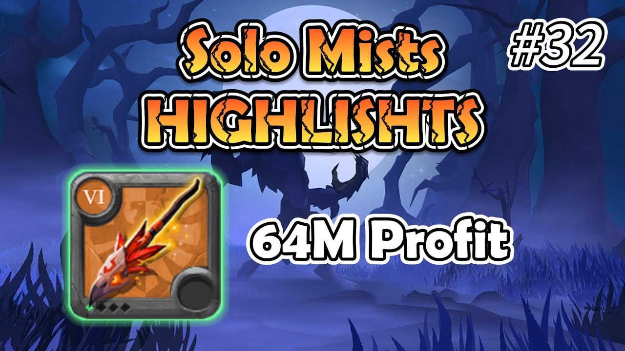 Albion Online - 400K = 64M Profit | Solo Mists | PVP Highlights｜7.0 Wildfire Staff #32