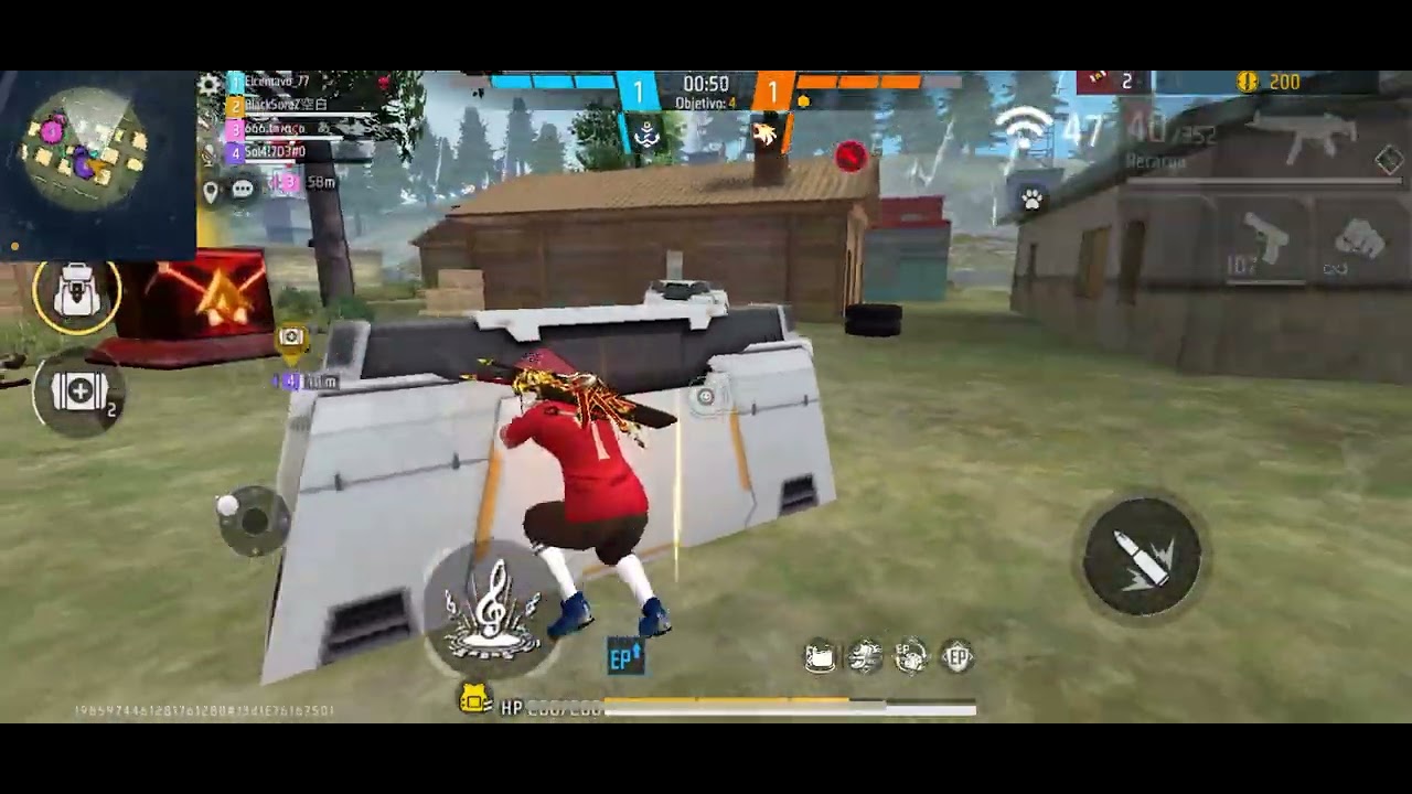 Jugando duelo de escuadras clasificatoria y lobo solitario partidista freefire 