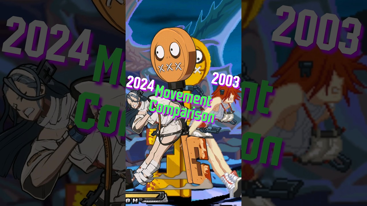 Guilty Gear -Strive- 2003 A.B.A vs 2024 A.B.A Movement Comparison #GuiltyGear #ABA #shorts