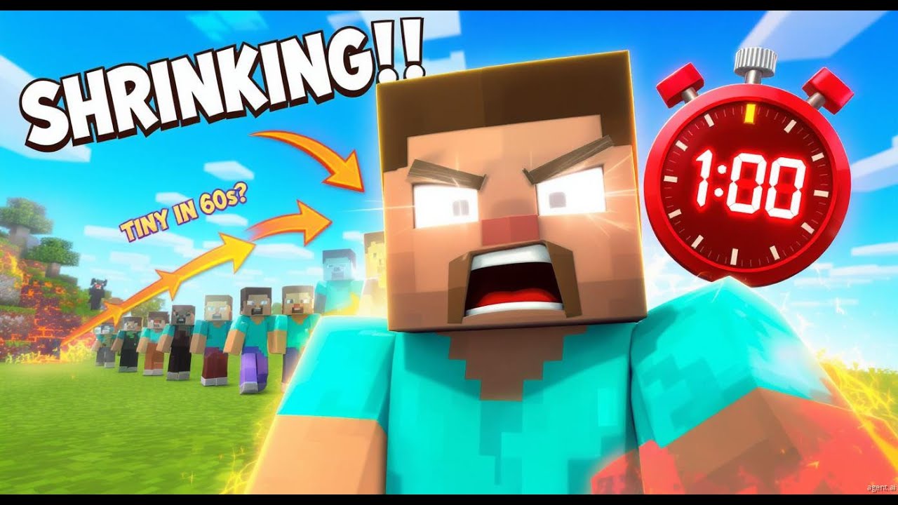Minecraft But I Shrink Every Minute