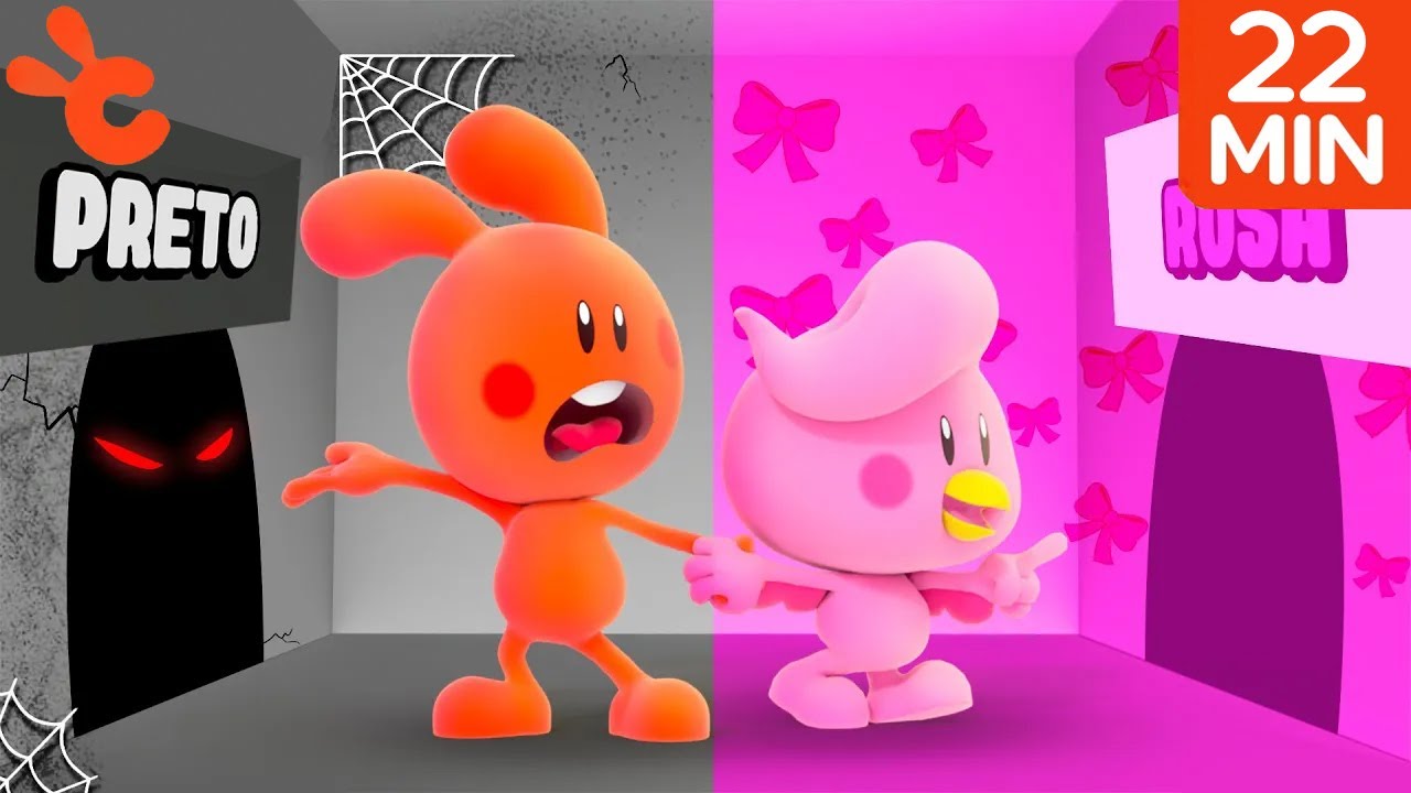 PRETO VS ROSA - A batalha das cores do Cueio !!! | 22 minutos de desenhos para crianças