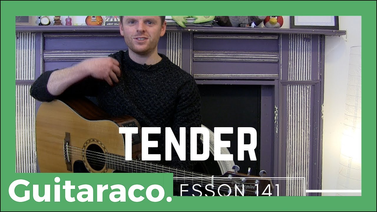 Tender - Blur // Guitar Lesson including Intro (New HD 2019)