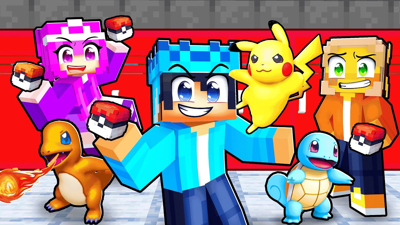 Going to POKEMON SCHOOL in Minecraft!