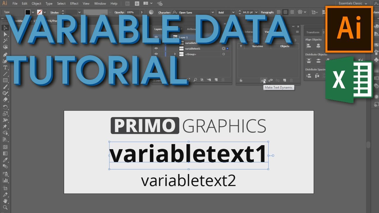 Как использовать переменные данные &mdash; учебное пособие по Adobe Illustrator CC