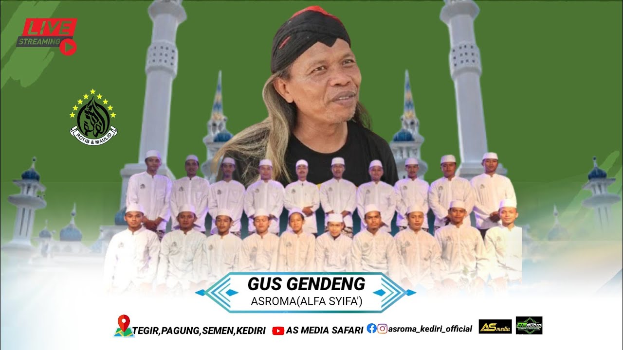 LIVE.PENGAJIAN GUS GENDENG bersama Hadroh sekumpulan ALFA SYIFA' ASROMA.TEGIR.PAGUNG.SEMEN,KEDIRI.