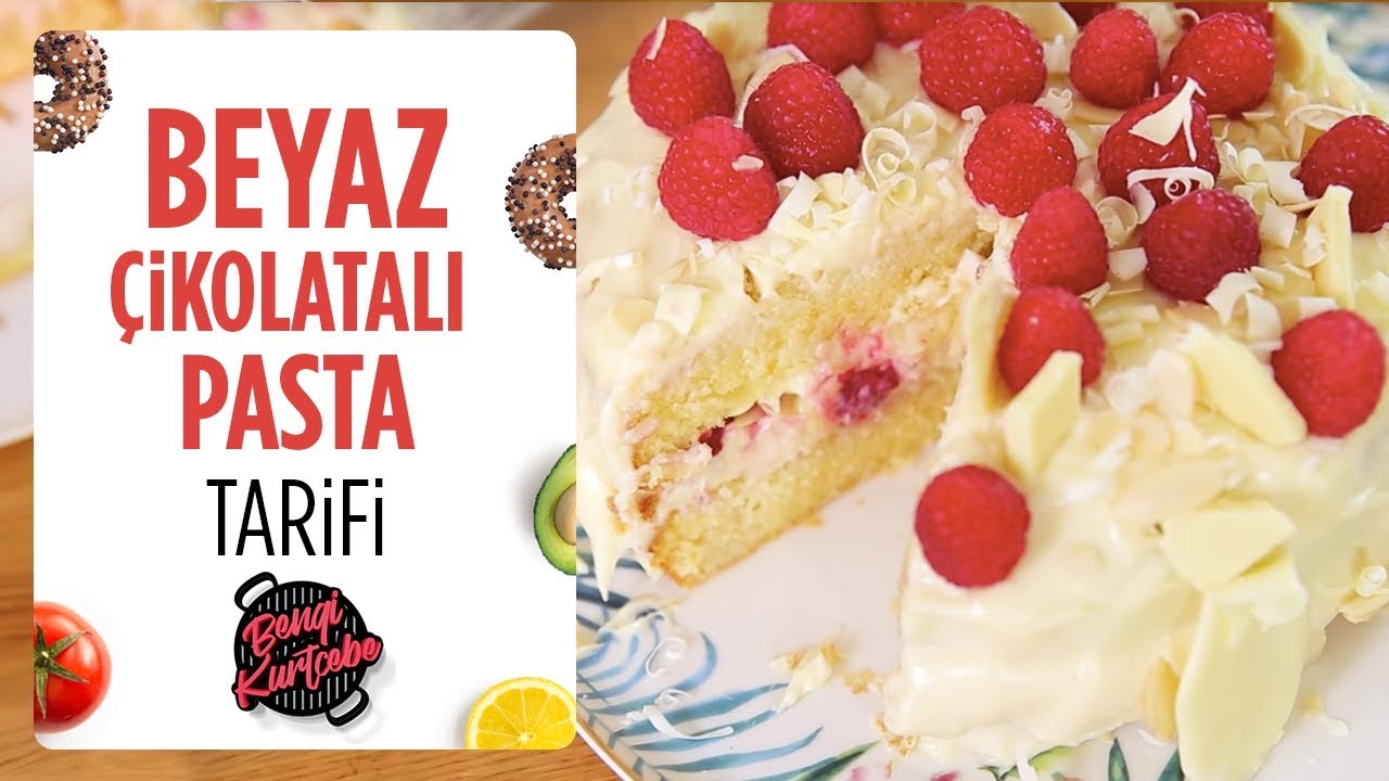 Ev Yapımı Beyaz Çikolatalı Pasta Tarifi🎂 | Kremalı ve Ahudulu Pasta