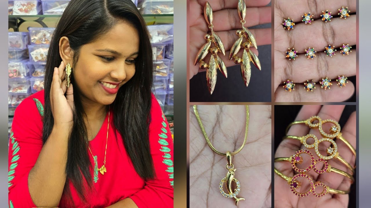 ദിവസവും ഉപയോഗിക്കാവുന്ന Anti Tarnish/ Gold Covering Ornaments... നവരത്ന മൂക്കുത്തി Restocked..