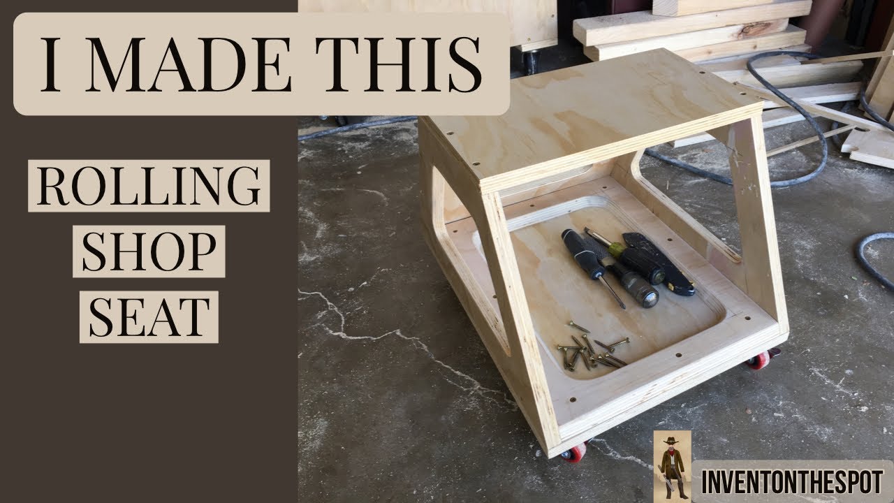 Rolling Shop Stool | How to Make | practical garage solution