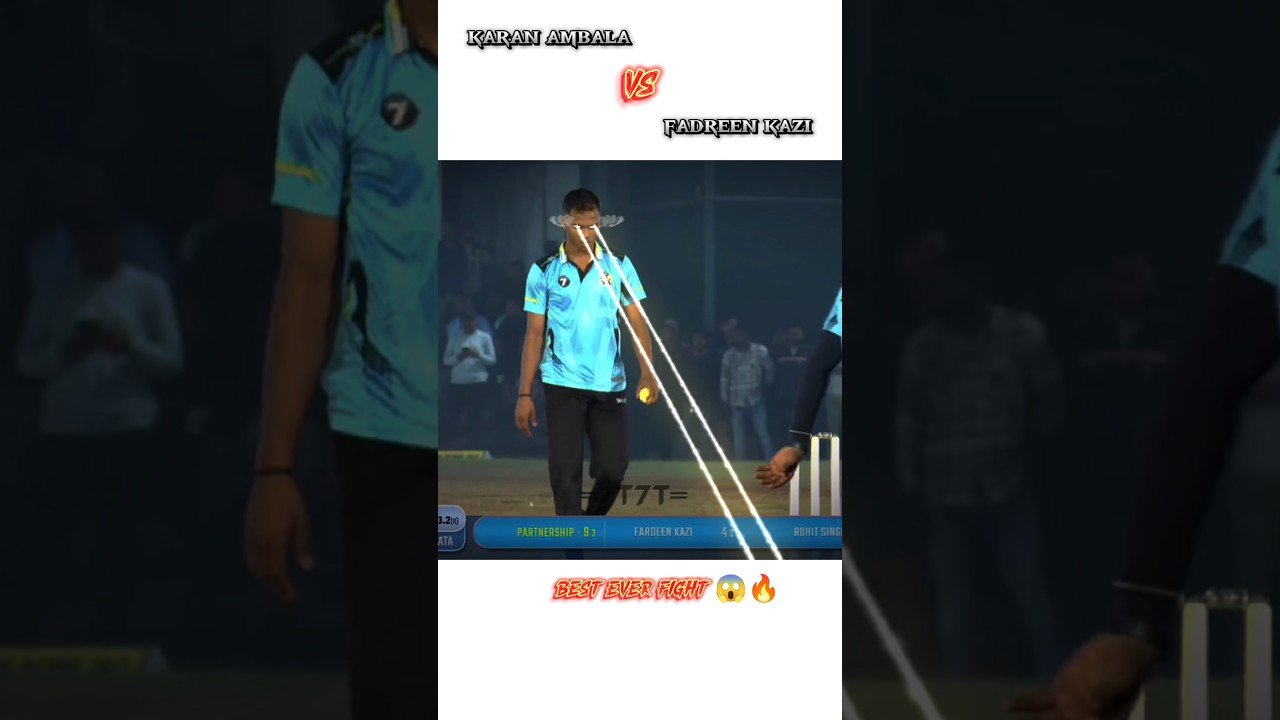 karan ambala vs fadreen kazi 😱🔥,#cricket #shorts #karanambala #viralreel #7070sports #ytshorts #ipl