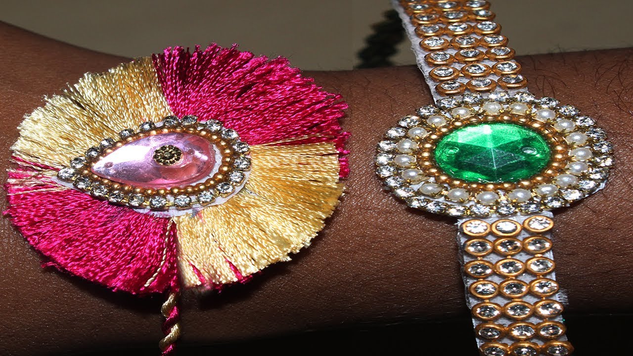 How to make rakhi with silk thread at home || rakhi collection 2018 | diy rakhi for raksha bandhan