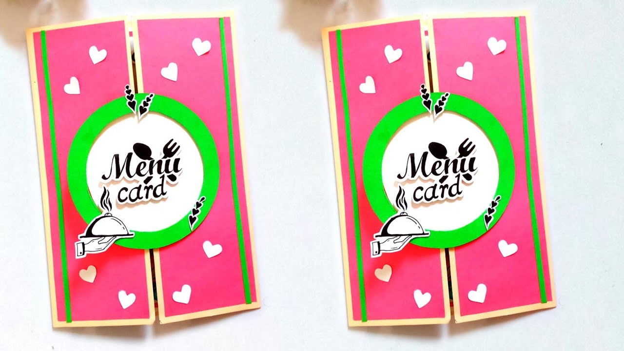 menu card design ll creative menu card for home science prectical ll #9 ll #papercraft