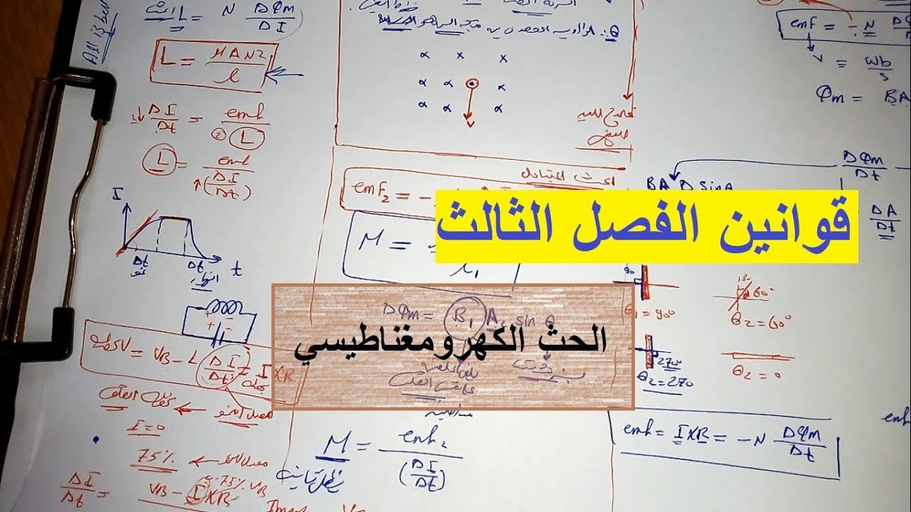 ملخص لقوانين الفصل الثالث الجزء 1  | الفيزياء في جيبك 💪💪