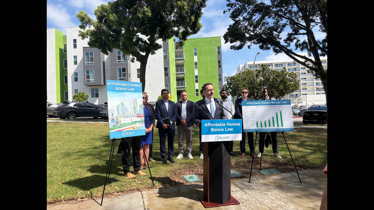 Circulate San Diego and Assemblymember Alvarez announce the Affordable Homes Bonus Law