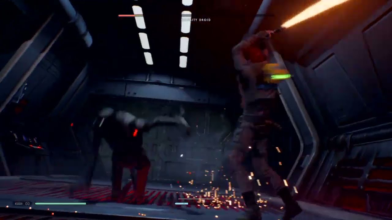STAR WARS Jedi: Fallen Order™ | Boss Fight | Security Droid | Double-edged Lightsaber