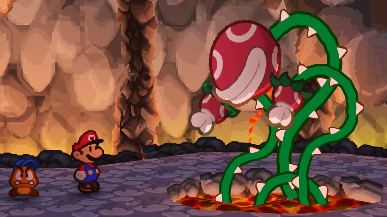 Paper Mario - Walkthrough Part 21 - Lava Piranha Boss Battle