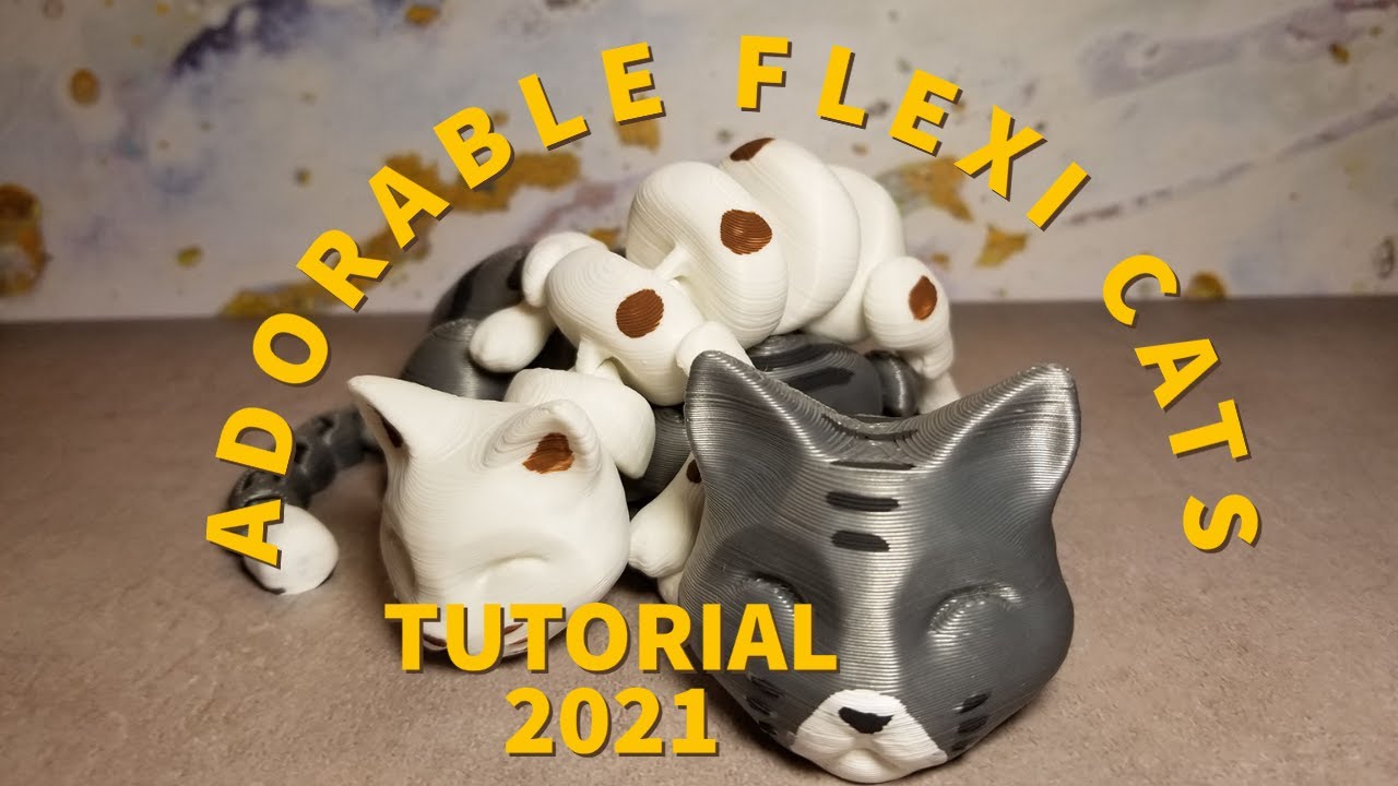 3D Printed Lazy Cat Tutorial for Beginners - How to 3D Print, Slice, Post Process 2021