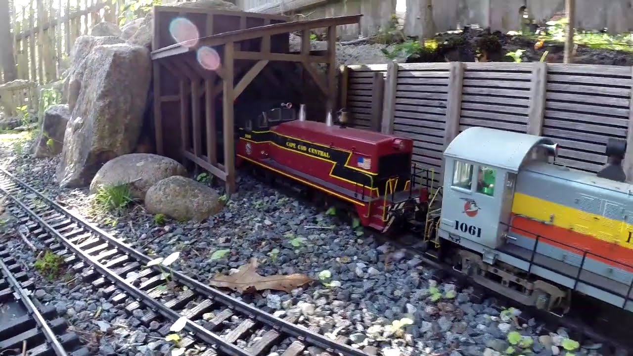 Cleaning Track with the MOW on my Garden Railroad