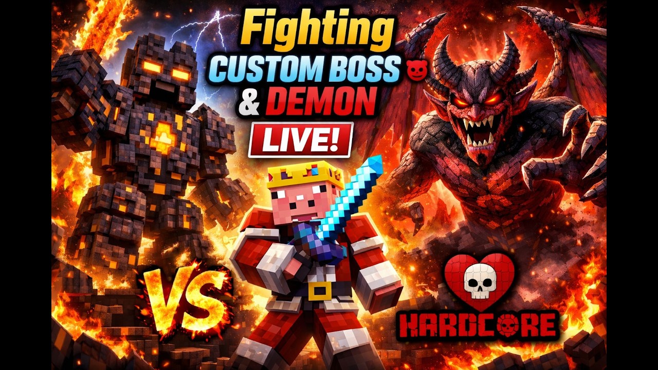 INSANE Demon Boss Fight LIVE 🔥 Can I Survive This?! | Minecraft