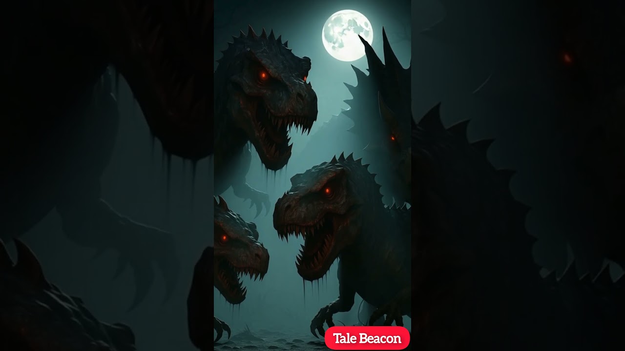 Scary Dinosaur in Haunted Jungle | Horror T-Rex with Glowing Eyes 👁️ 