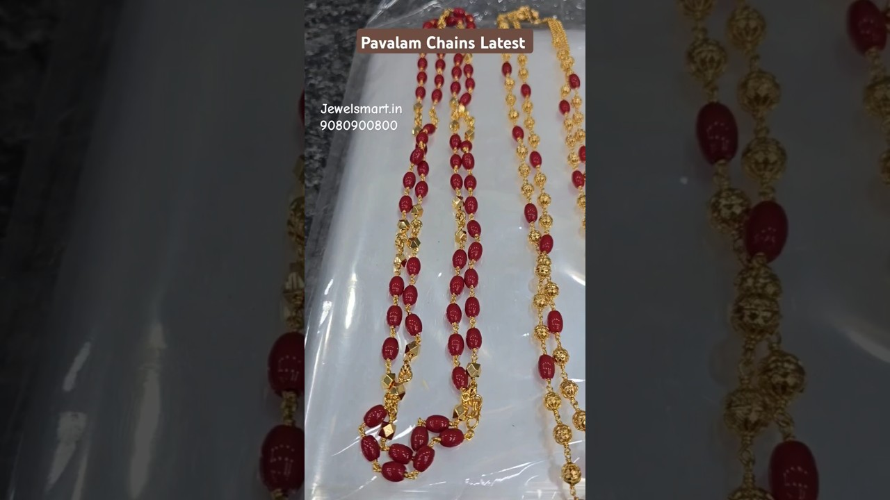 TRADITIONAL CHIC, MODERN TWIST!Gold Plated Pavalam Chains  Daily Wear Traditional Jewelry 