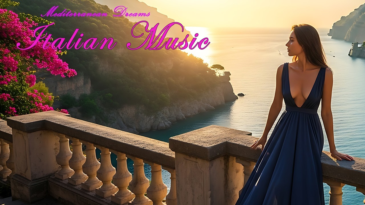 🎶 Italian Vibes & Mediterranean Music 🎶 1+ Hour Scenic Amalfi Coast & Lake Como Relaxation 4K