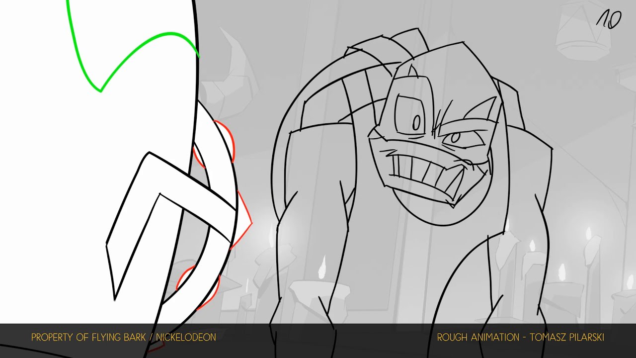 Rise of the TMNT ep. Bad Hair Day - ROUGH ANIMATION