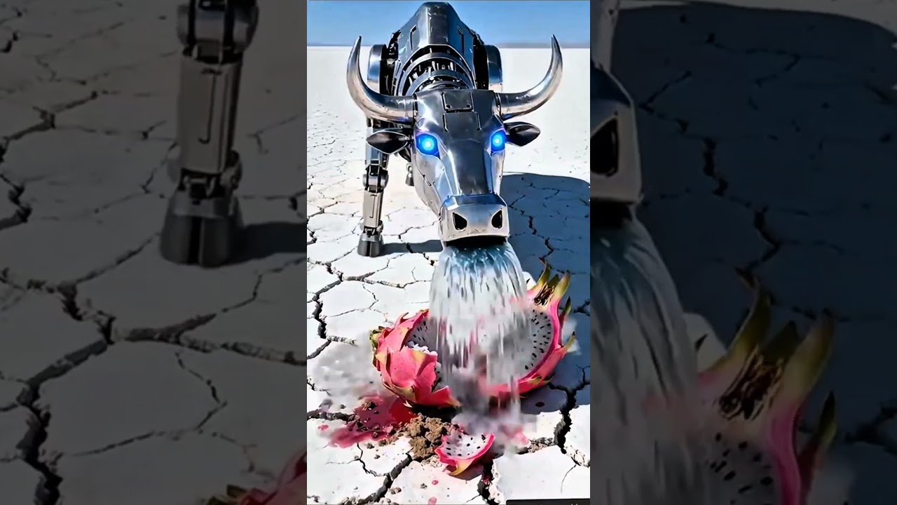 Robot gaye ne dragon fruit ugaya 