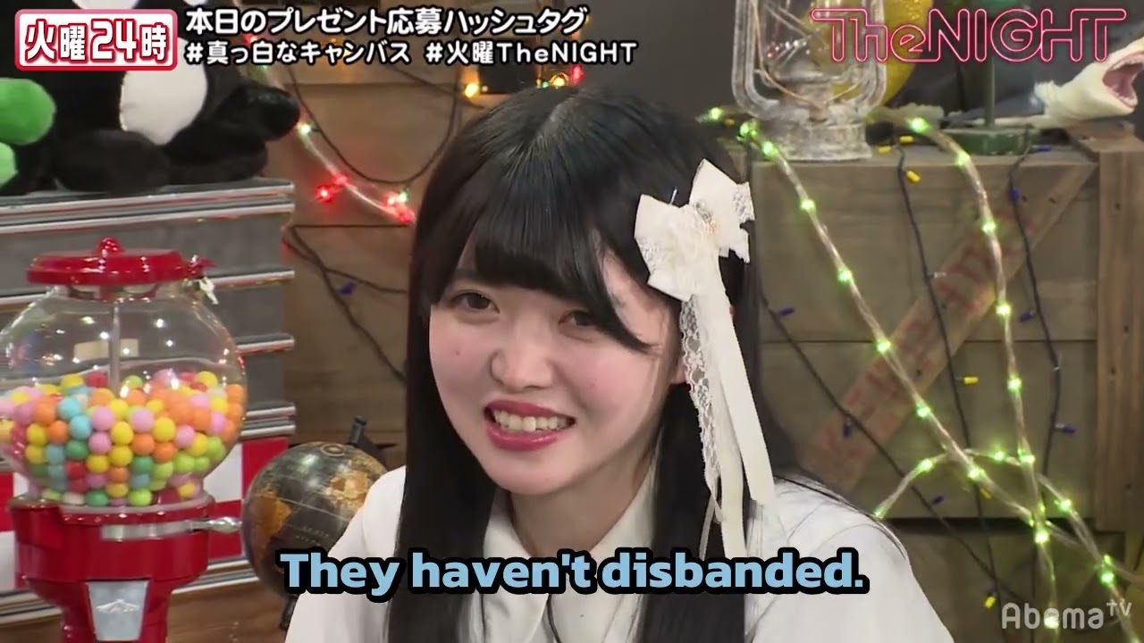 Masshiro no Canvas' Onodera Azusa tells Yaguchi Mari about her favourite idols
