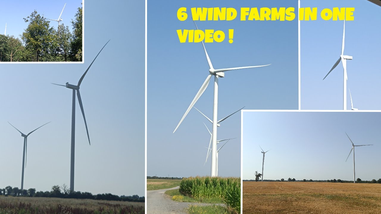 6 wind farms in one video !