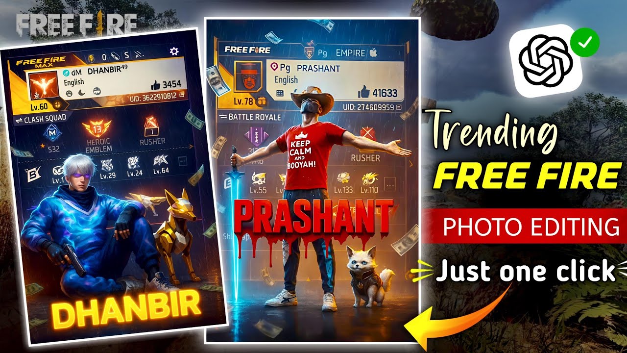 Trending Chat GPT Free Fire Poster Editing 🤯 | Insta Viral Free Fire Poster Kaise banaye | Bonex4 FF