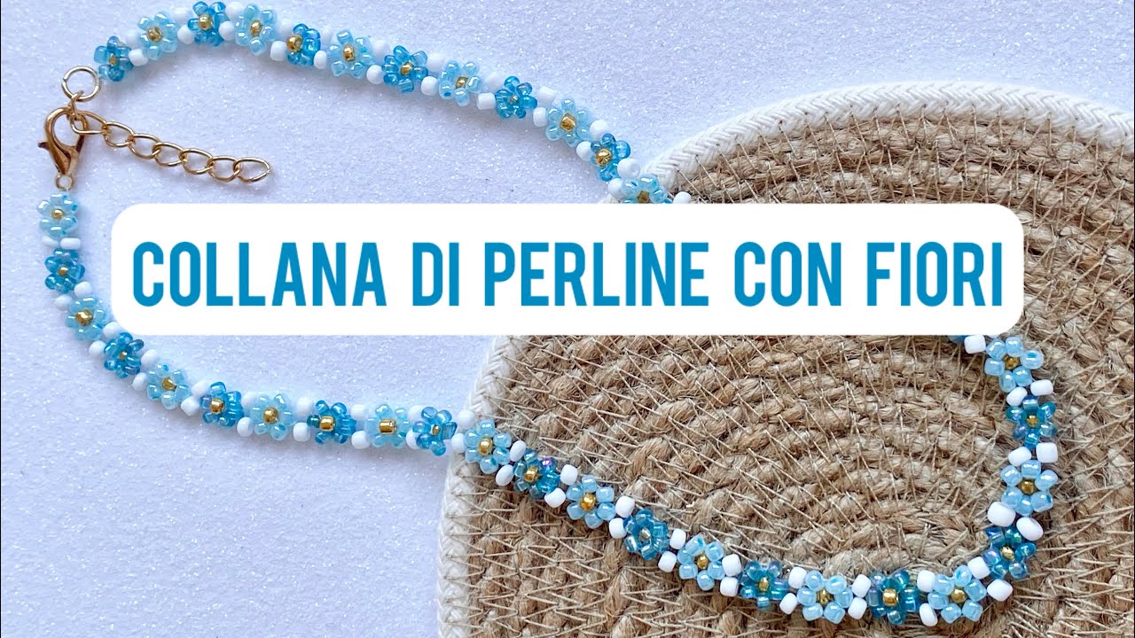 🌸 Collana semplice di fiori con perline | Simple Beaded Flower Necklace 🌸