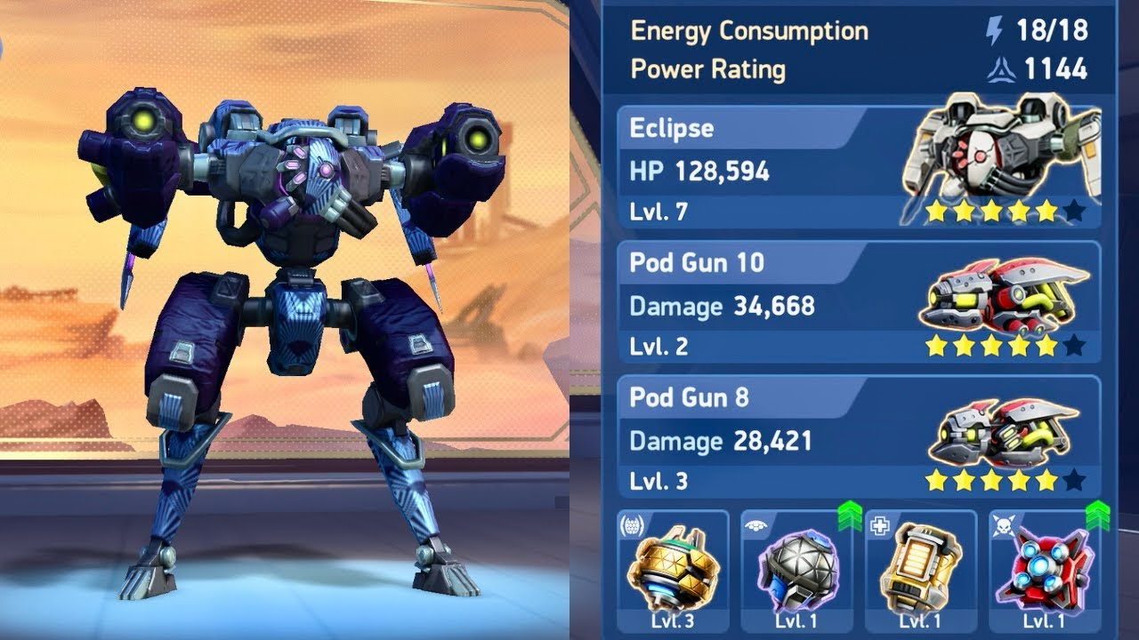 Eclipse + pod gun 10 and 8 | testing the meta built | mech arena