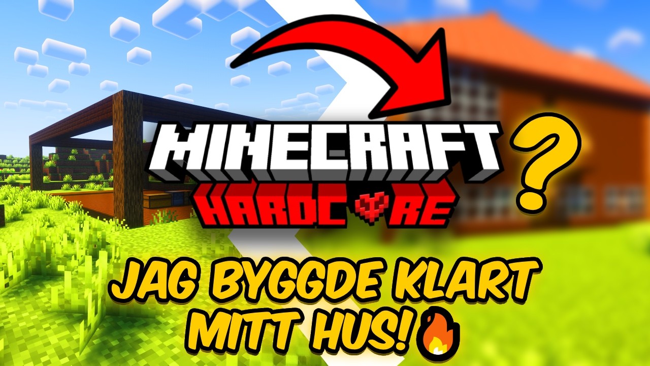 Jag byggde klart mitt hus i Minecraft Hardcore! 🔥#3