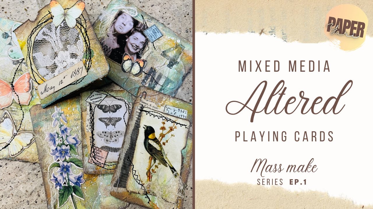 Mixed Media Altered Playing Cards - Mass Make Series Ep. 1