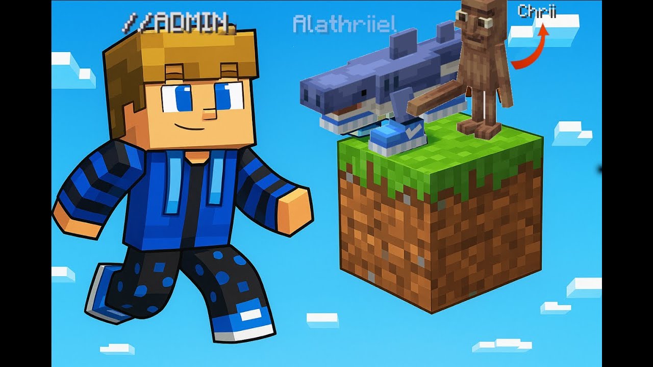 ICH PRANKE MEINE FREUNDE  MIT //ADMIN AUF EINEM BRAINROT ONE BLOCK! in Minecraft...