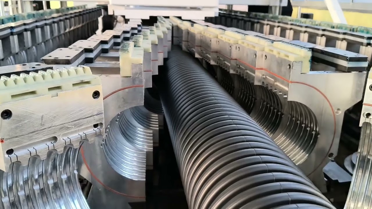 Sunrise Machinery HDPE double wall corrugated DWC pipe extrusion production line