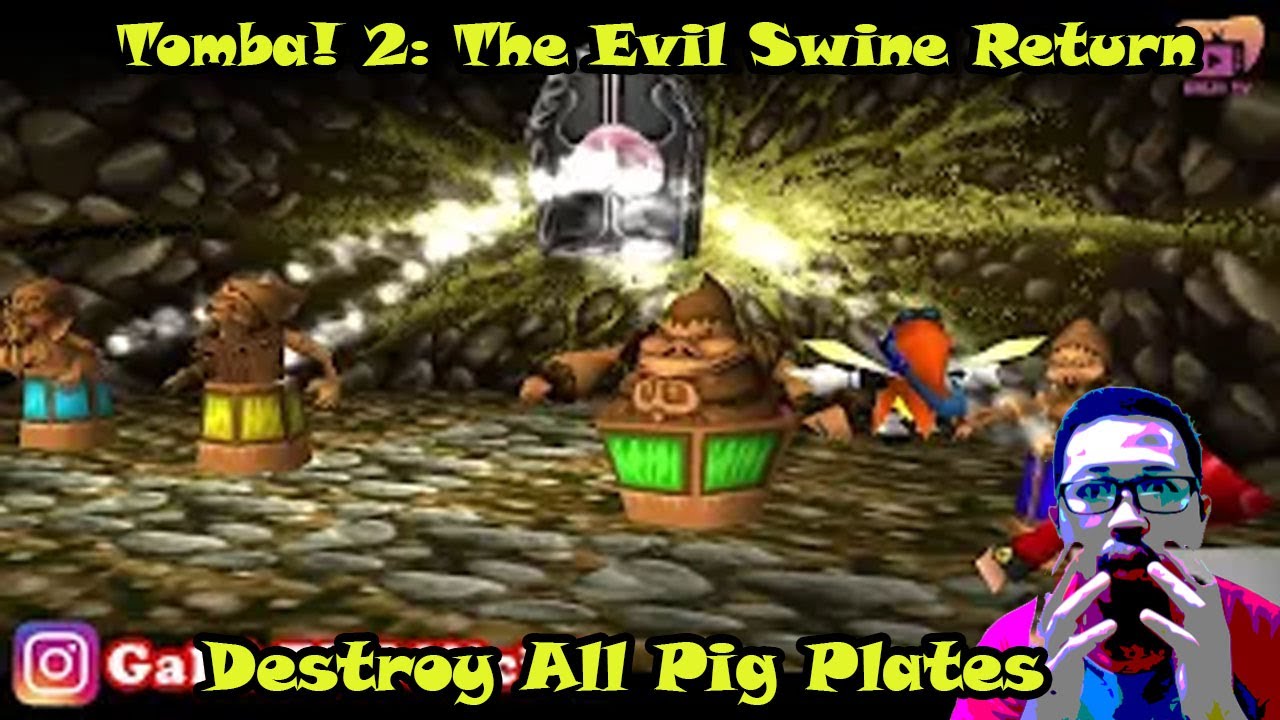 Destroy All Pig Plates Fire Earth Ice Ghost Water - Tomba! 2: The Evil Swine Return #mainquesttomba2