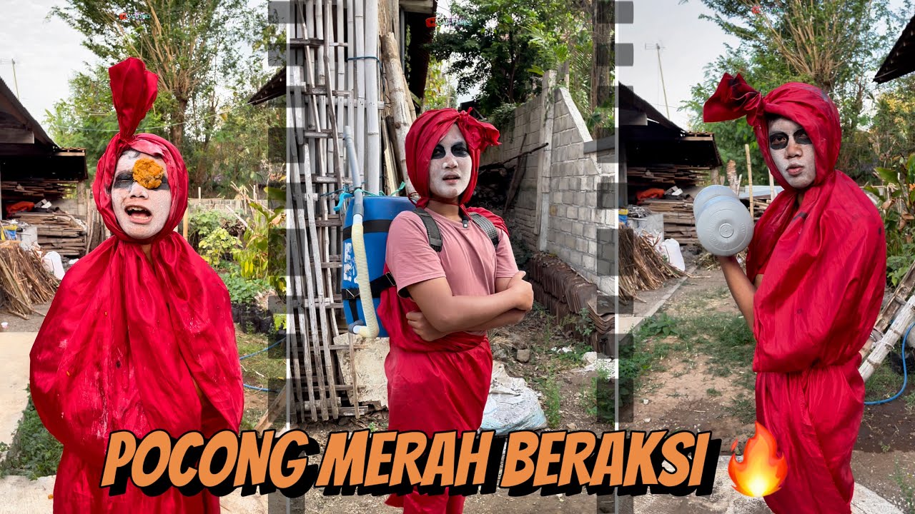 Aksi Pocong Merah yang Menegangkan Sekaligus Membagongkan 👻 Auto Ketawa Merinding 🤣🫵🏼