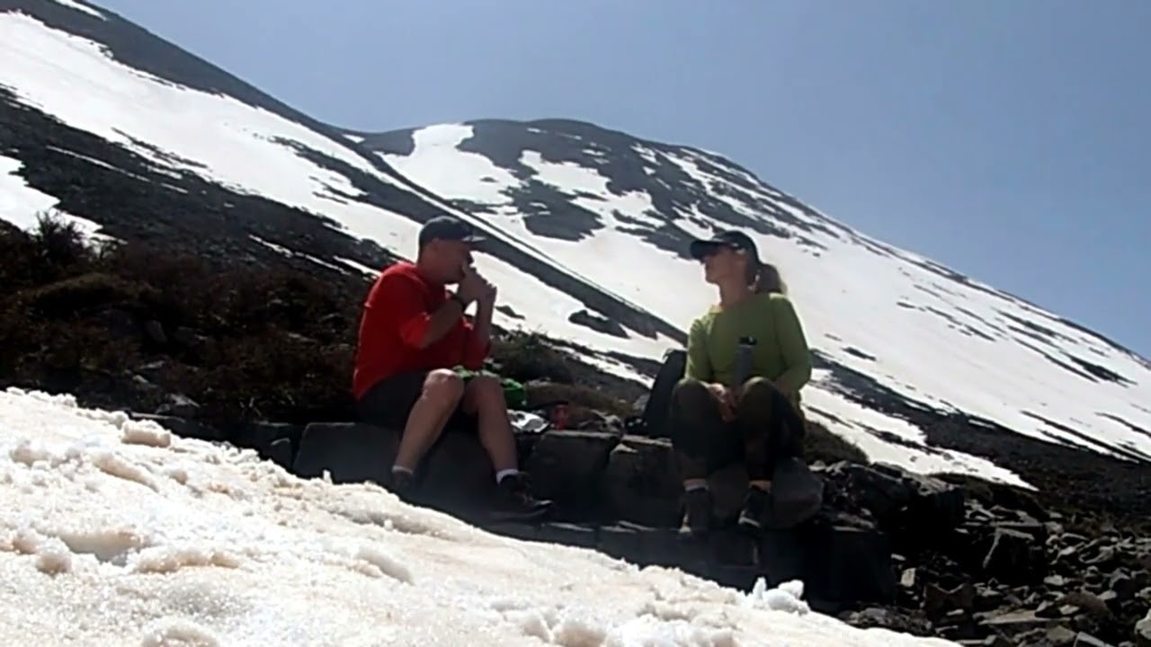 Mt Ida, Crete in May, hiking and playing in the snow.