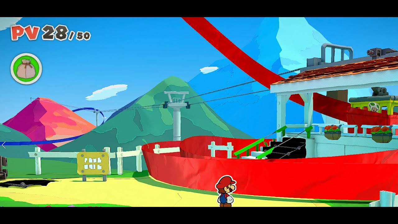 Paper Mario The Origami King mode difficile #6 Lv 1 de Difficulté Mont Belvédére Partie I