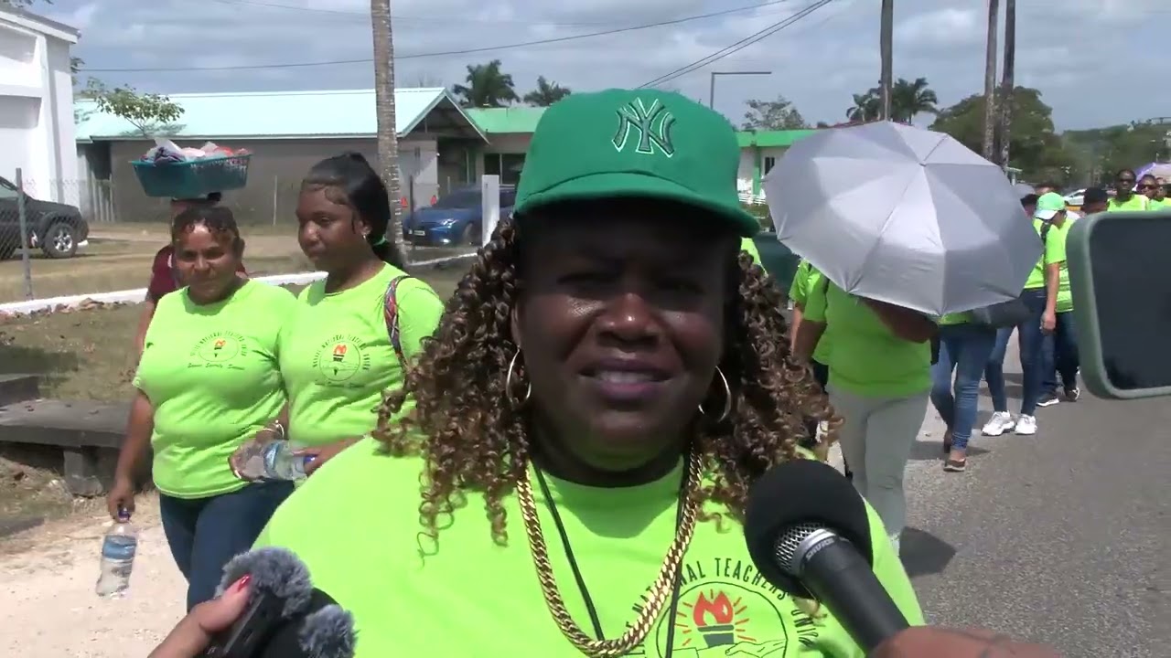 A Sea of Protest: Teachers and Public Officers March on Belmopan